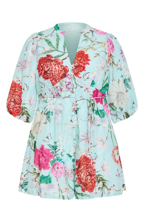 Flora Print Cotton Minidress