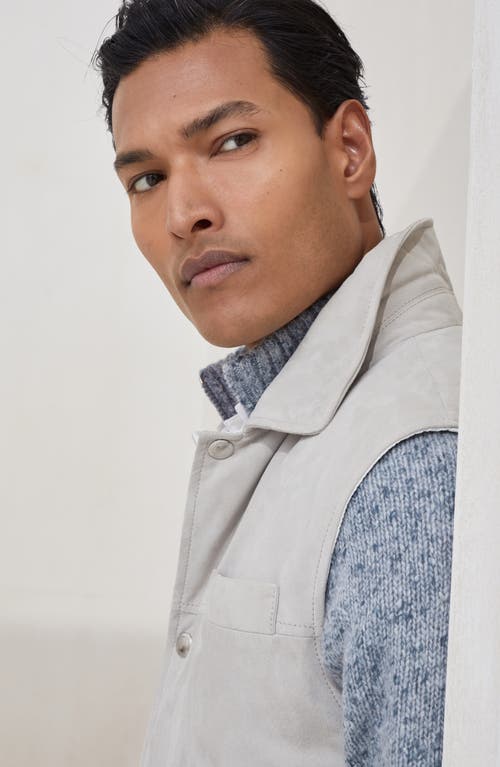 Brunello Cucinelli Leather Vest With Sleeveless Design And Slip Pockets