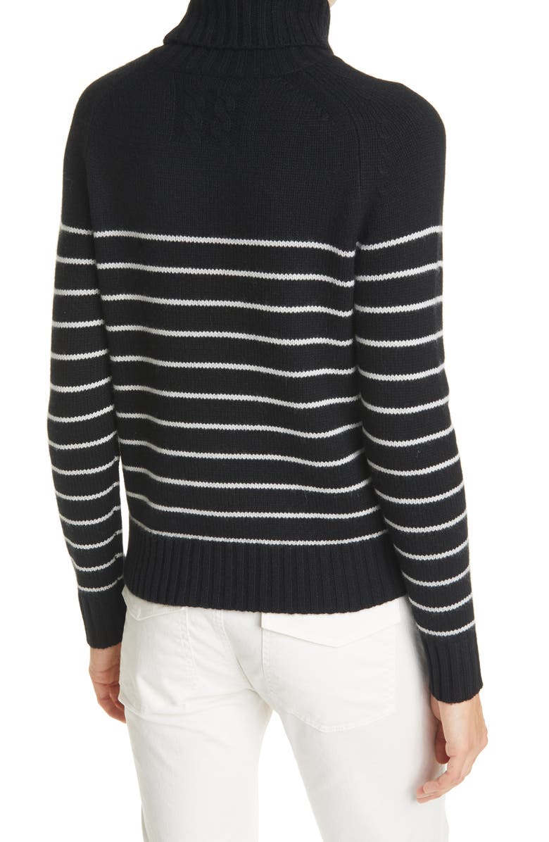 Nili Lotan Molly Stripe Cashmere Turtleneck, Alternate, color, 