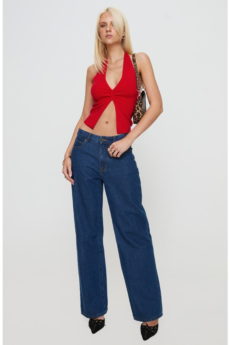 Kingley Halter Top, Alternate, color, RED