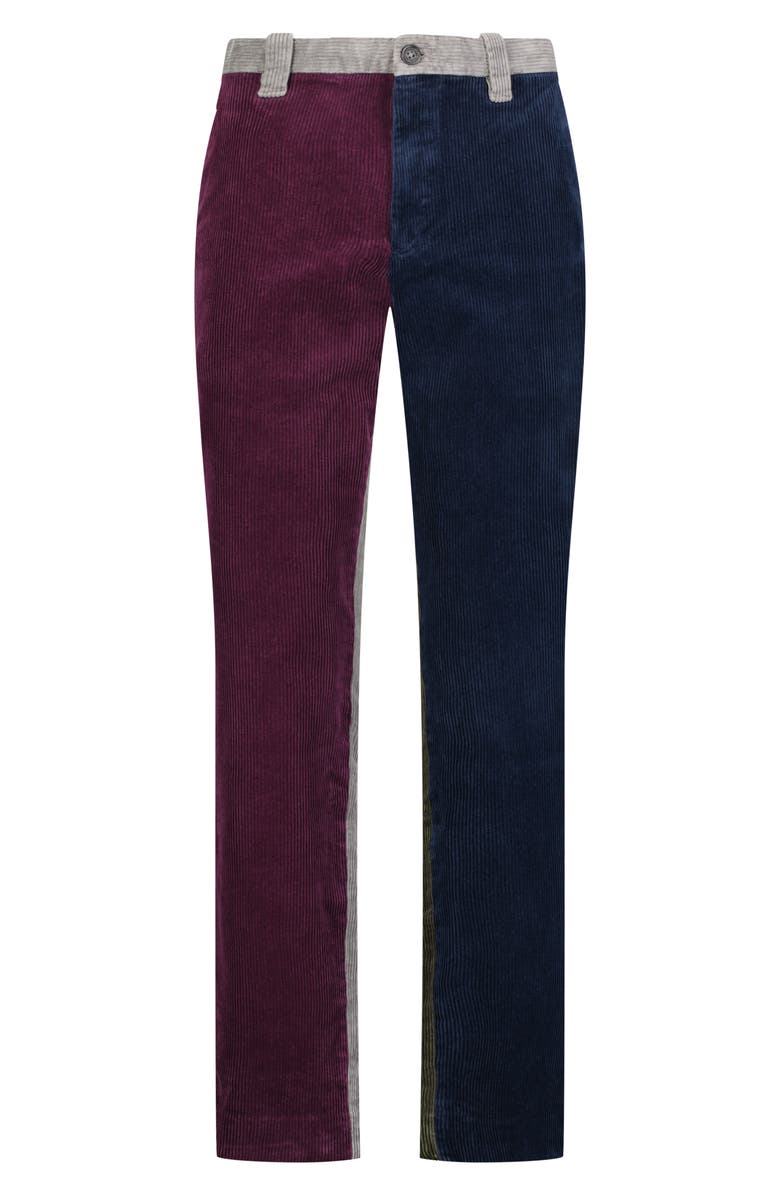 Brooks Brothers Clark Fit Colorblock Corduroy Pants, Main, color, 