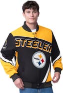 G-III Extreme Men's G-III Extreme Black Pittsburgh Steelers Maximum Racing Full-Snap Jacket