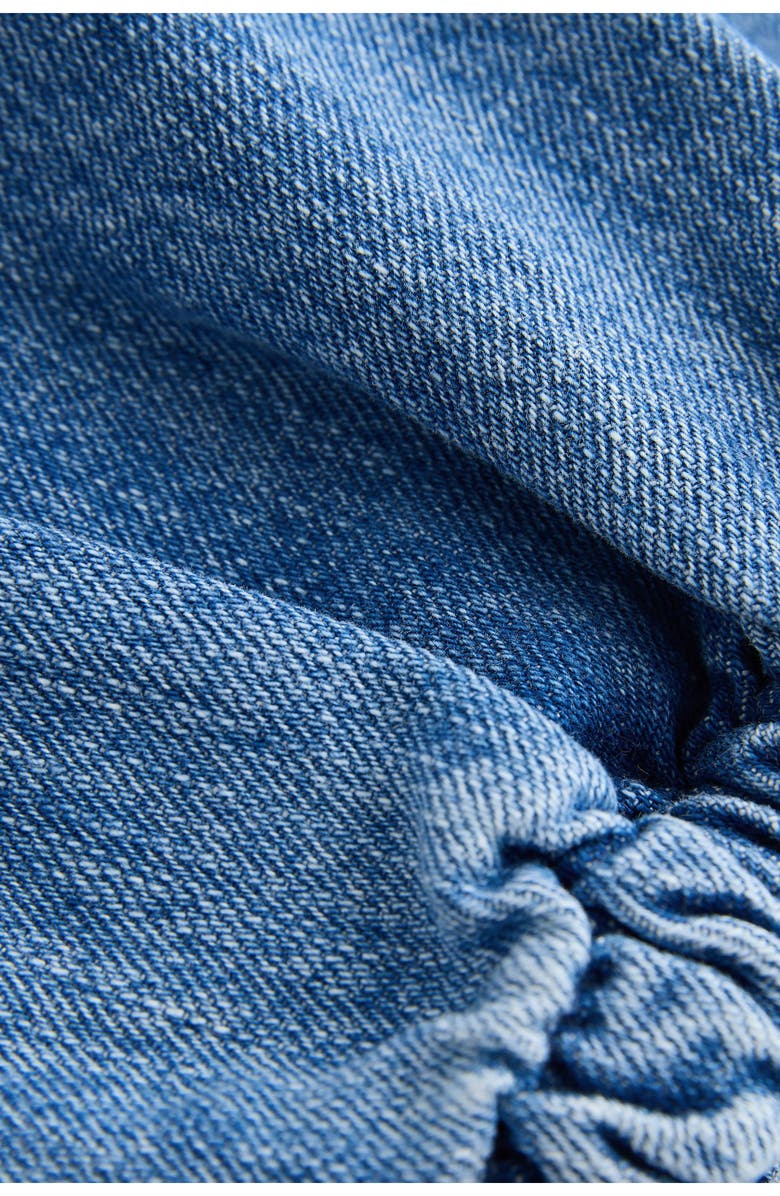NEXT Denim Wrap Top, Alternate, color, Mid Blue Denim