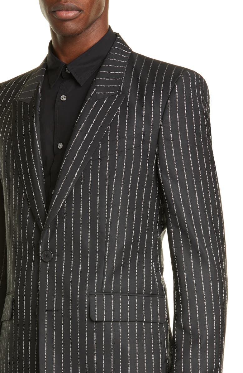 Givenchy Slim Fit Logo Stripe Suit, Alternate, color,