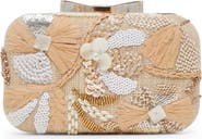 Dolce Vita Daisy Beaded Raffia Convertible Clutch