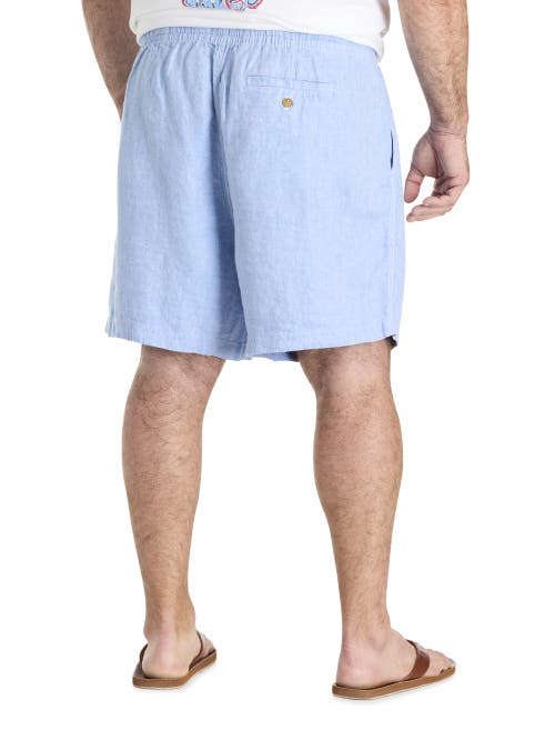 Vineyard Vines Big & Tall Surfside Pull-on Linen Shorts In Blue