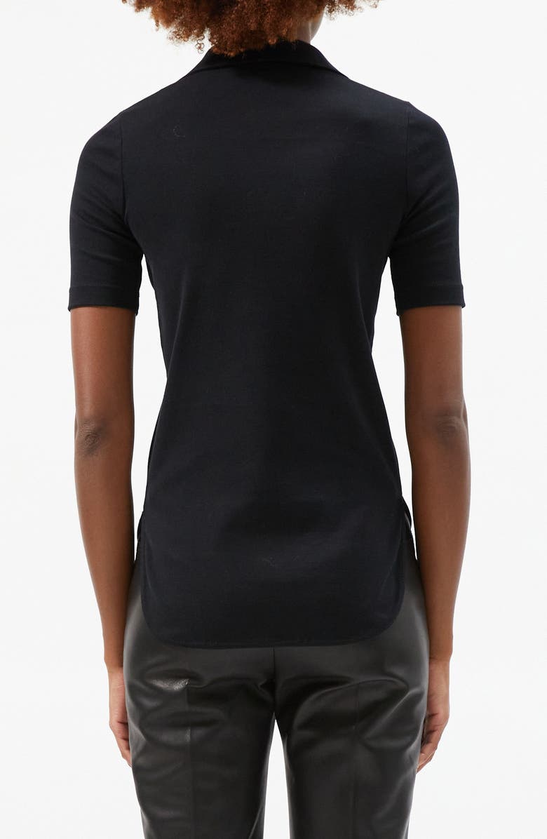 Helmut Lang Skinny Cotton Polo, Alternate, color, 