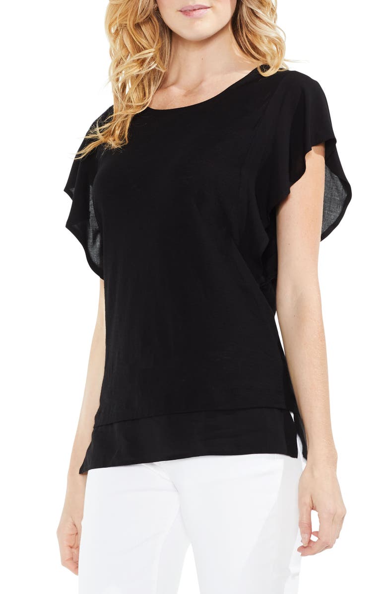 Vince Camuto Ruffle Sleeve Top, Main, color,