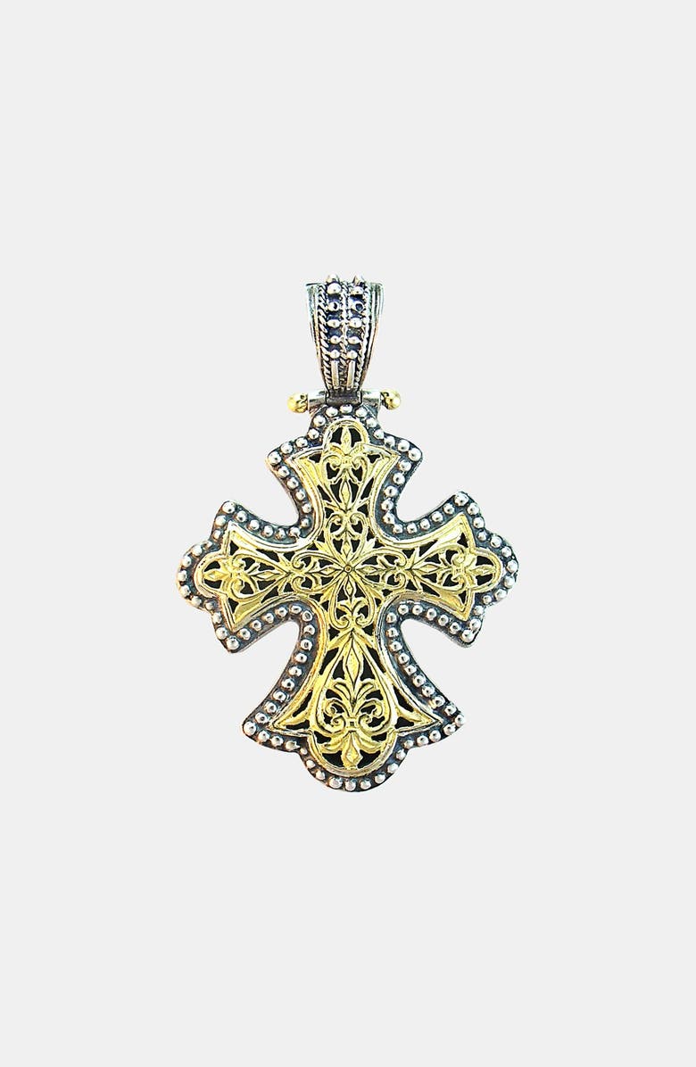 Konstantino 'Classics' Two-Tone Cross Pendant, Main, color,