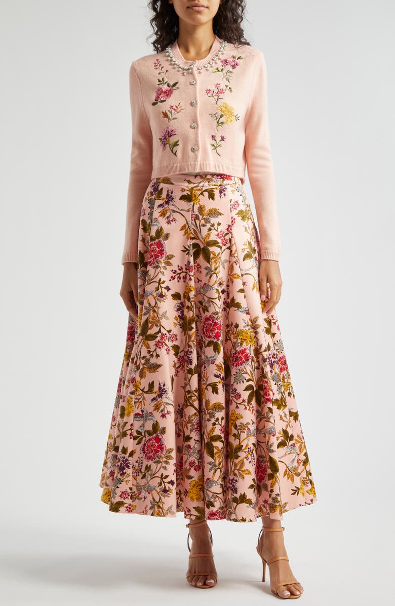 Cinq à Sept Hilda Floral Skirt, Alternate, color, 