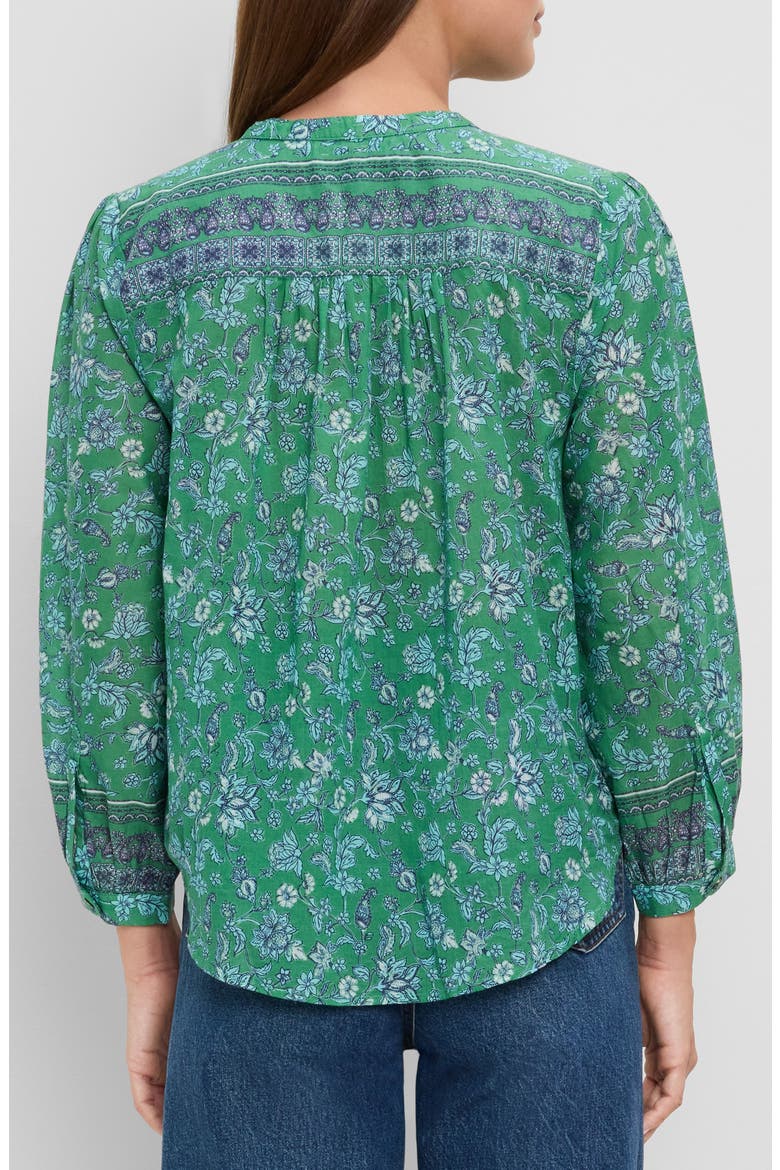 Katarina Print Top, Alternate, color, ARUBA BORDER PRINT