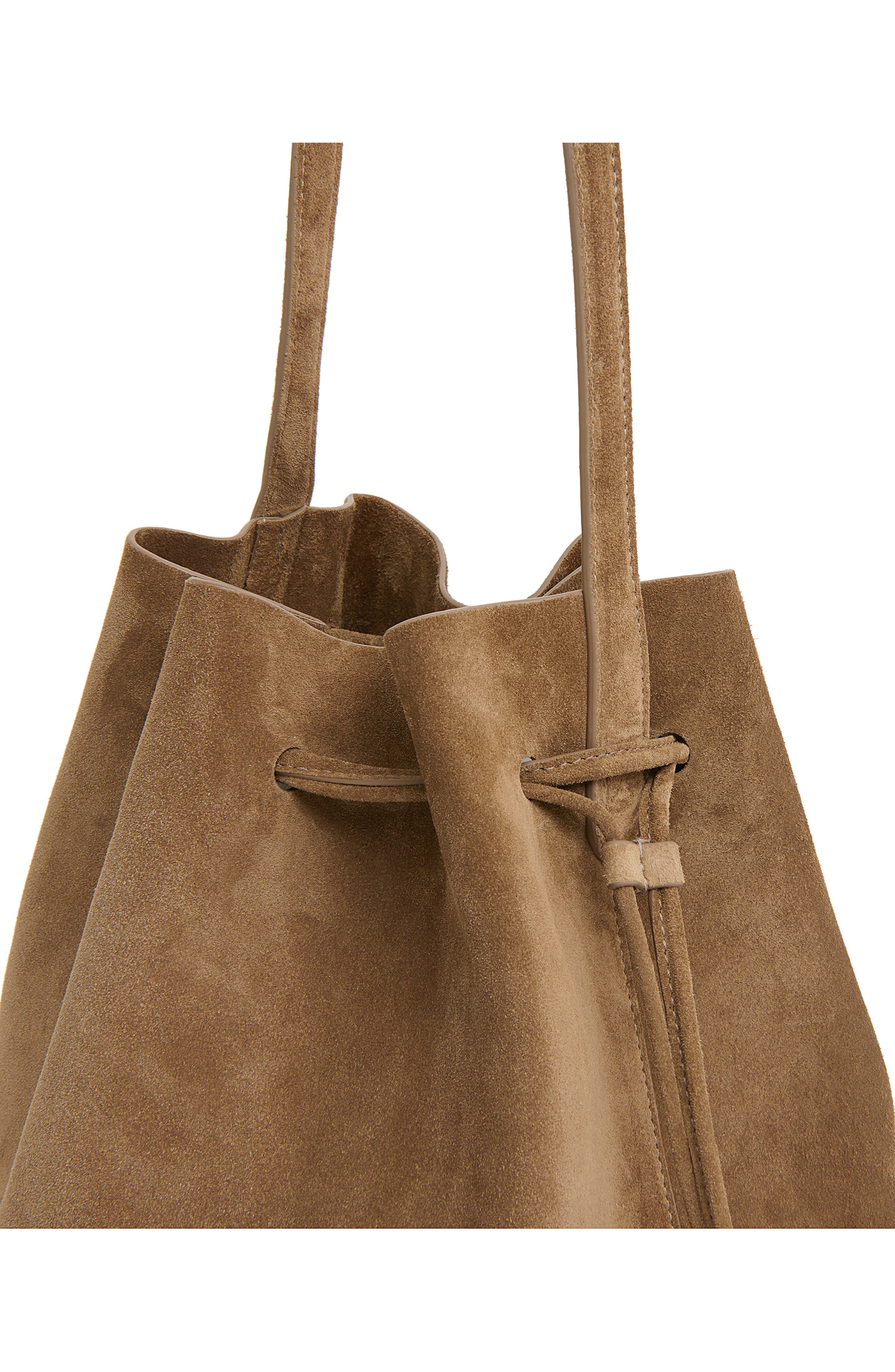 Mansur Gavriel Drawstring Cabas Bucket Bag, Alternate, color, Anise/ Anise