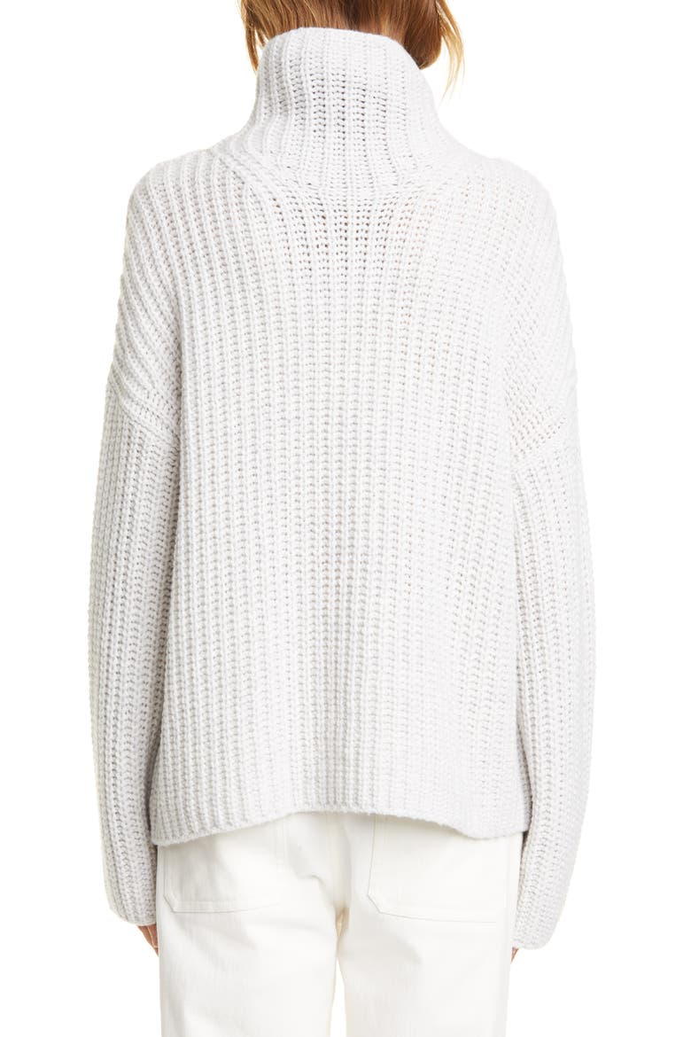 Lofty Wool Blend Funnel Neck Sweater, Alternate, color, LIGHT GREY