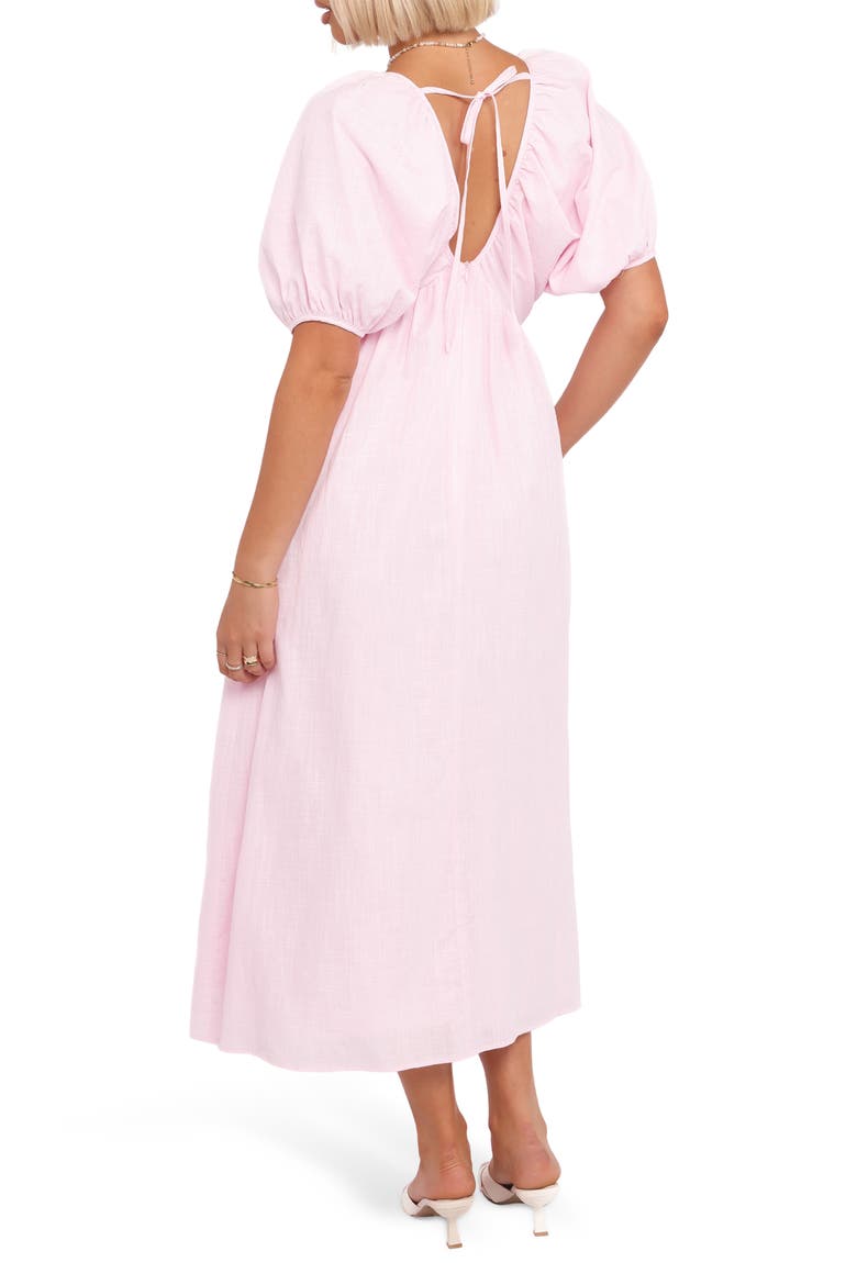 Sullivan Puff Sleeve Cotton Maxi Dress, Alternate, color, PINK