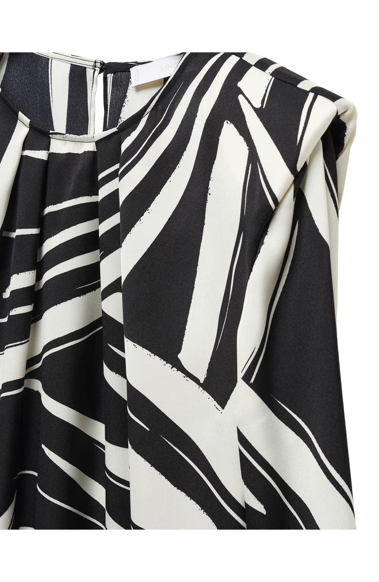 MANGO Abstract Print Long Sleeve Minidress, Alternate, color,