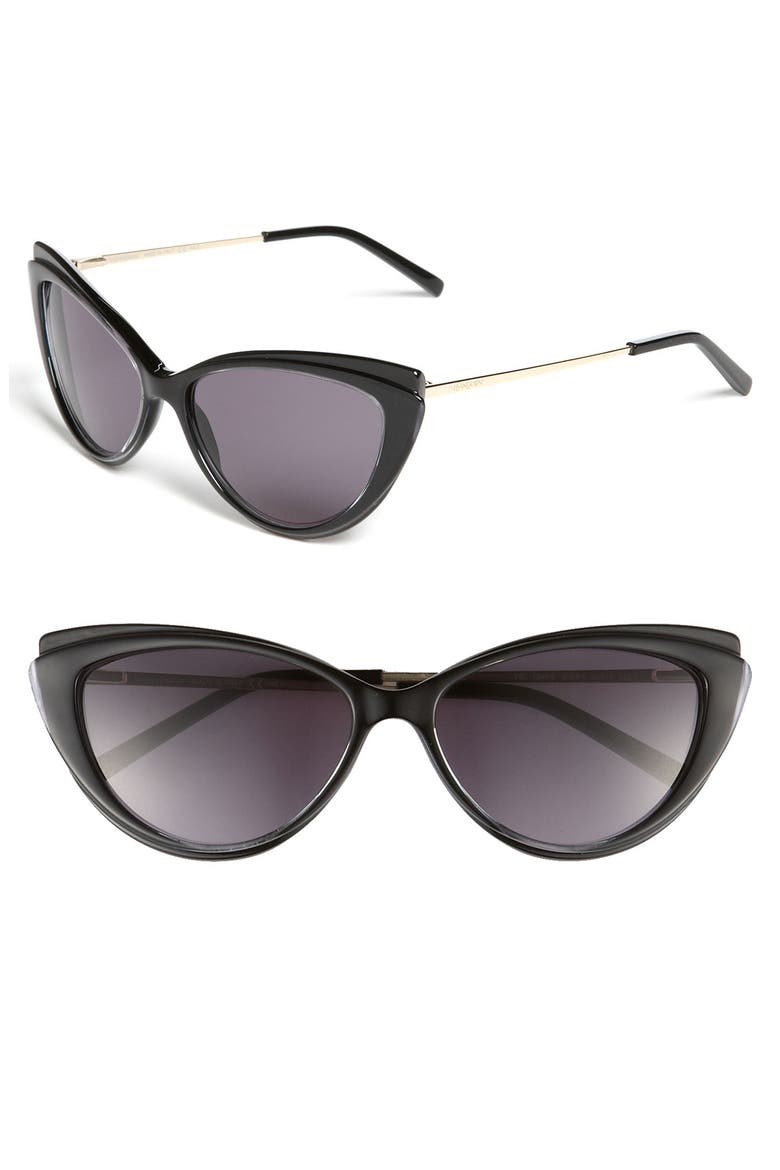 Cat's Eye Sunglasses, Main, color, BLACK/ GREY