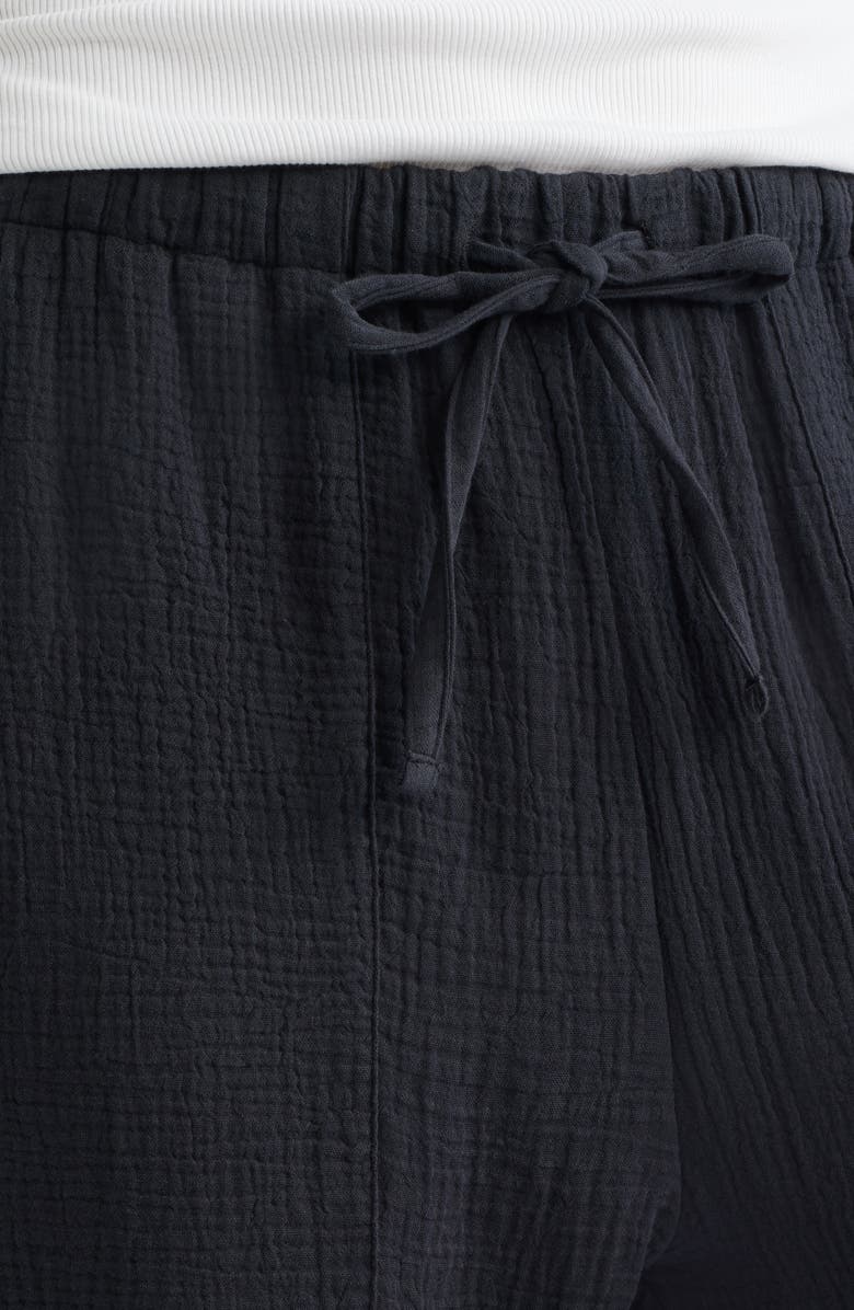 Faherty Dune Organic Cotton Wide Leg Pants, Alternate, color, Black