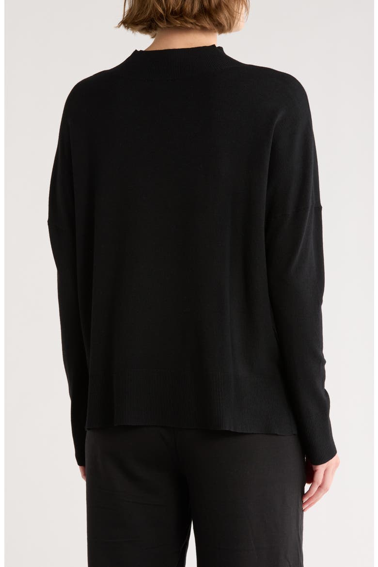 Jette Mock Neck Sweater, Alternate, color, BLACK