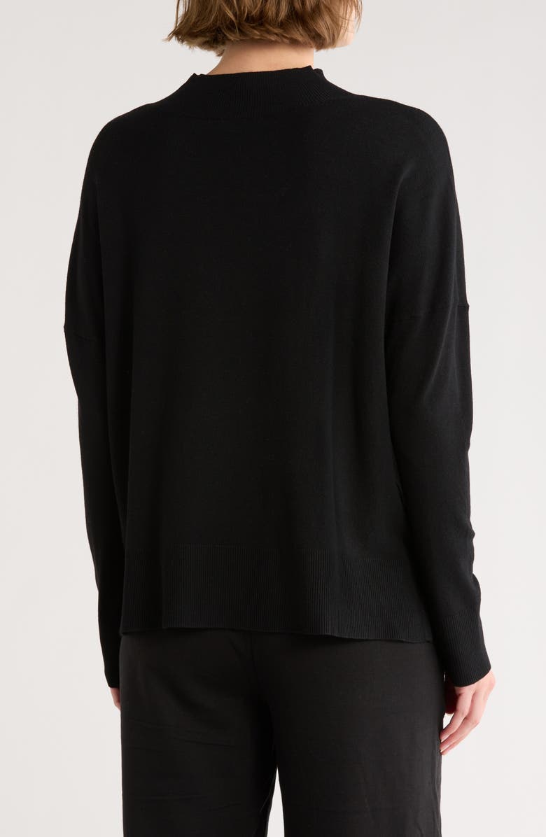 Splendid Jette Mock Neck Sweater, Alternate, color, Black