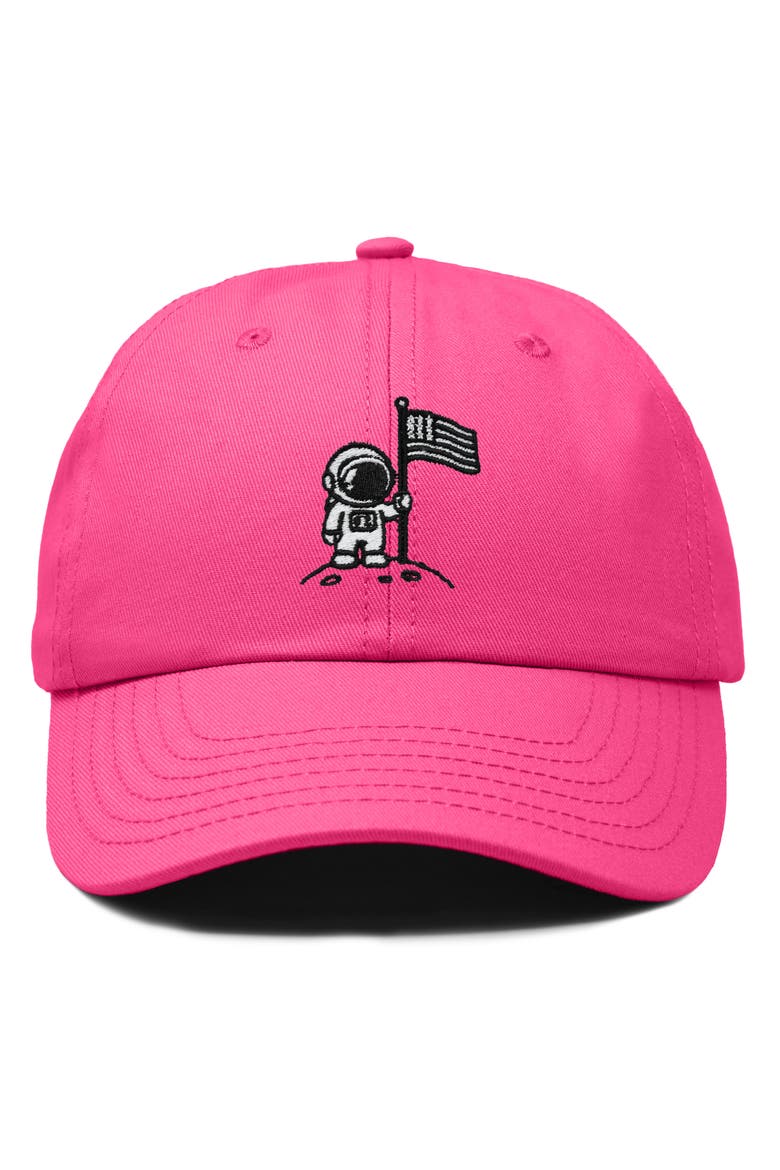 Moon Mission Dad Cap, Main, color, Hot Pink