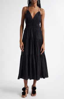 Ulla Johnson Freya Circle Jacquard Tiered Cotton Dress