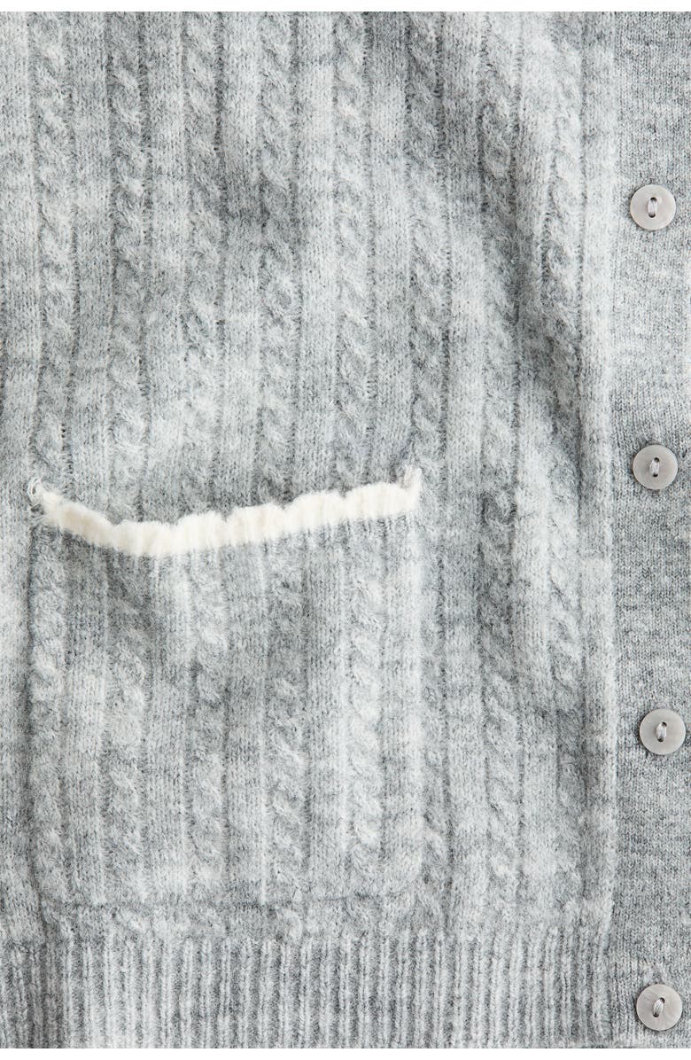 H&M Cable-knit Cardigan, Alternate, color, Gray Melange