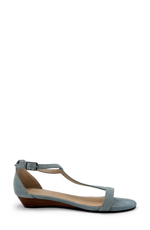 Shop Chelsea Crew Samira Wedge Sandal In Sky Blue Suede