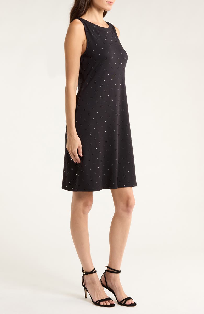 Tommy Bahama Darcy Diamante Sleeveless Ponte Shift Dress, Alternate, color, Black