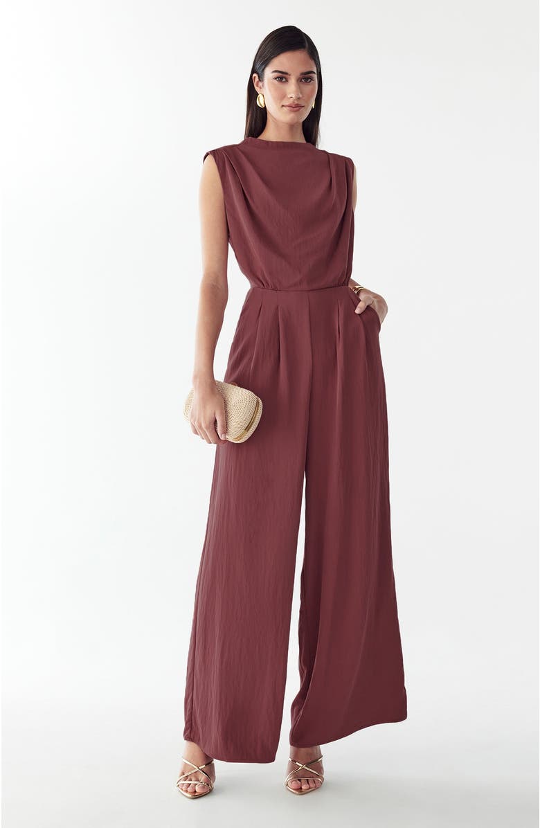 BWLDR Bailey Jumpsuit, Alternate, color, Rosewood