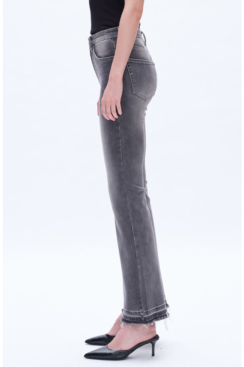 Release Hem Mid Rise Flare Jeans, Alternate, color, GRAY