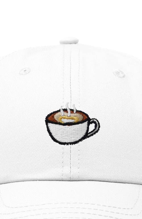 Dalix Cappuccino Embroidered Casual Cap In White