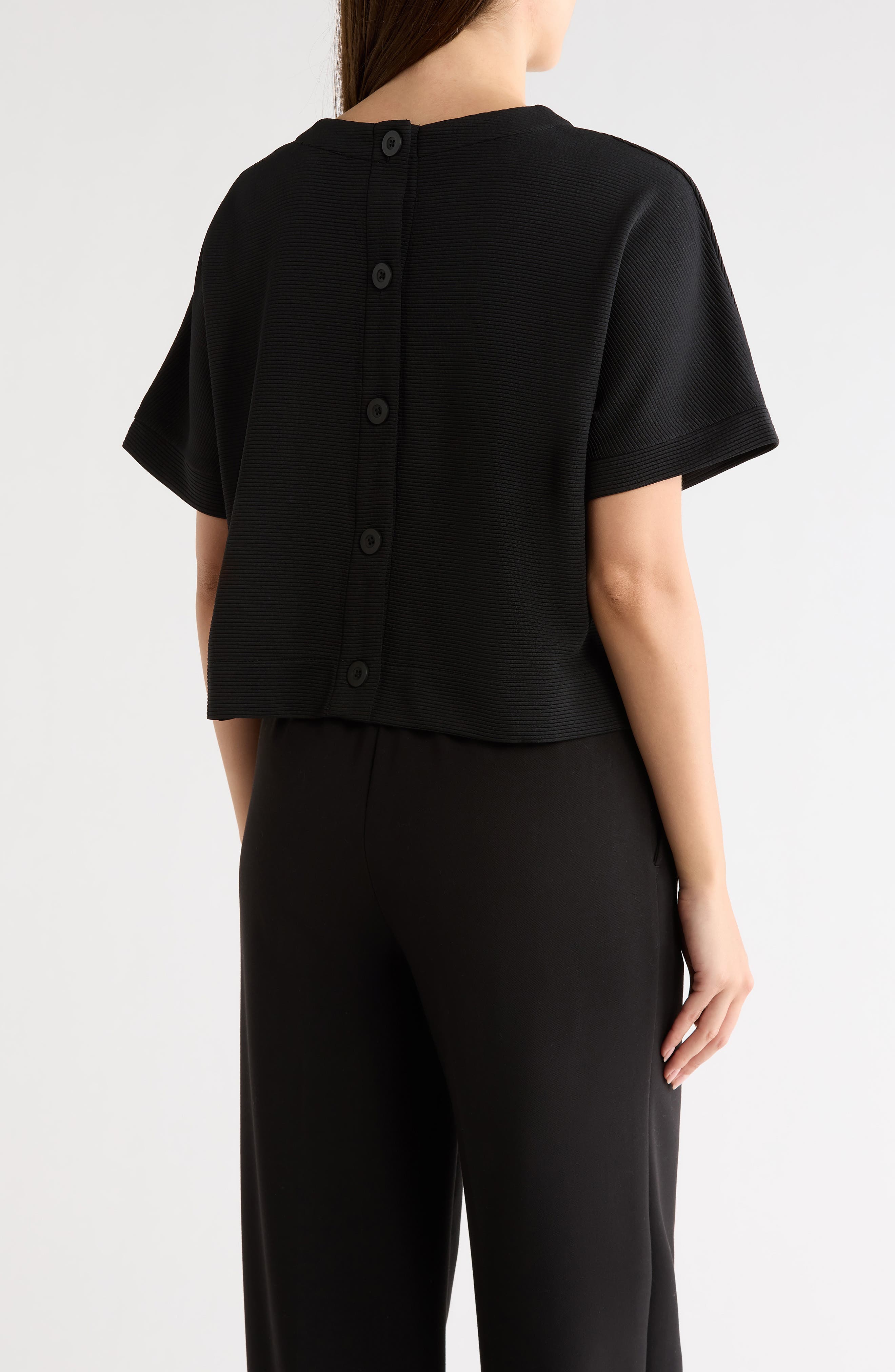 Ottoman Rib Button Back Top - image 2