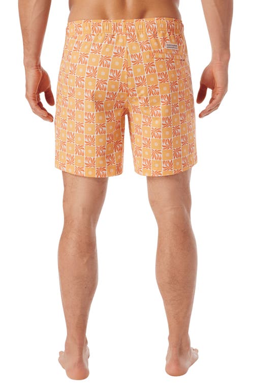 Fair Harbor Bayberry Water Repellent Swim Trunks In Orange