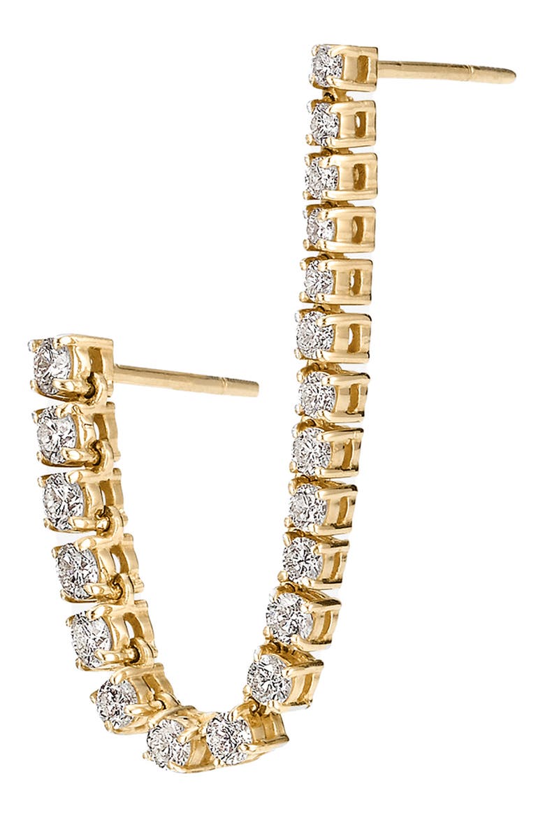 Double Post Single Diamond Tennis Chain Earring, Alternate, color, YELLOW