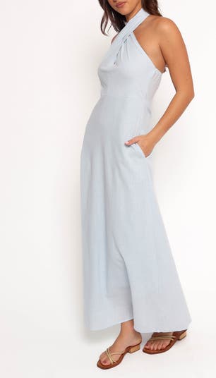 Betsy Halter Neck Cotton Maxi Dress