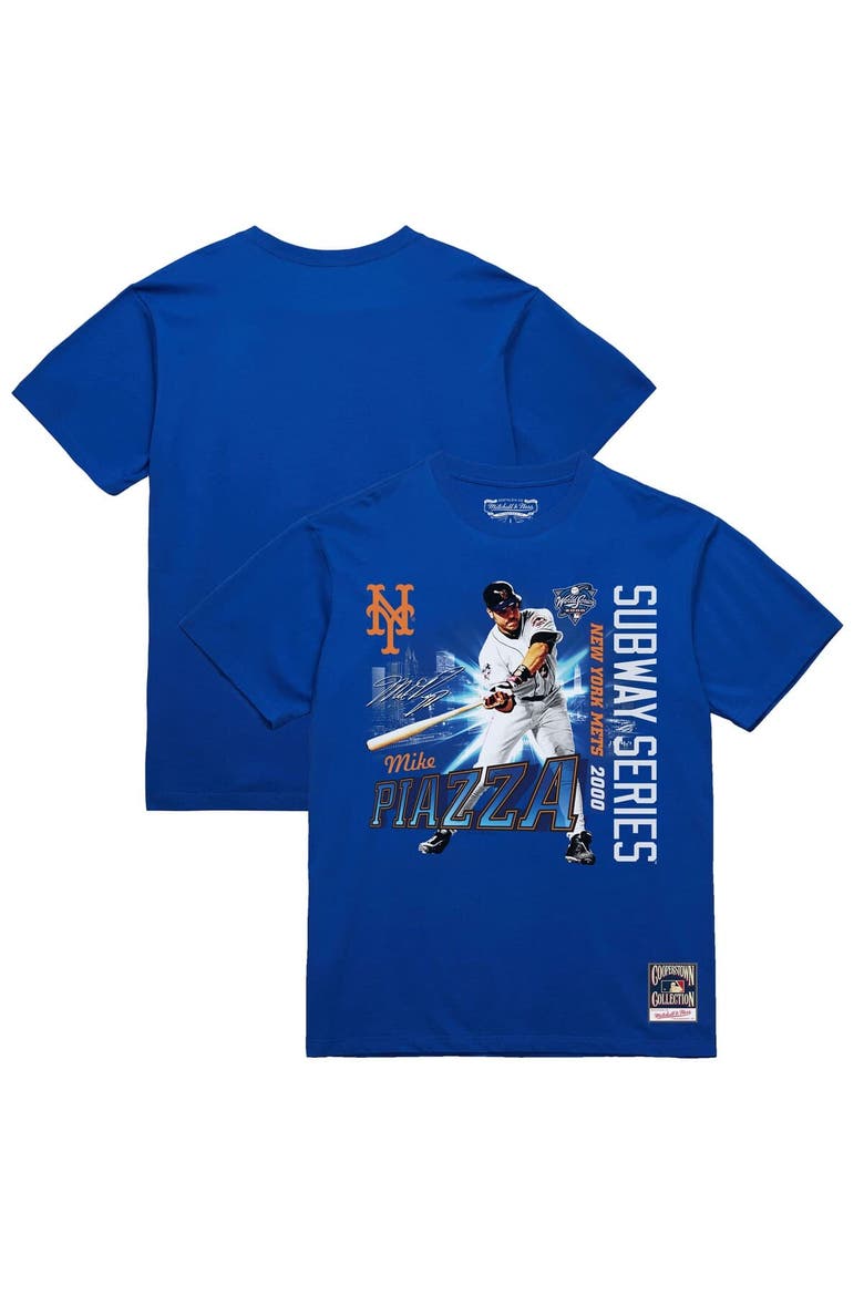 Men's Mike Piazza Royal New York Mets 2000 Subway Series 25th Anniversary T-Shirt, Main, color, Royal