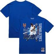 Mitchell & Ness Men's Mike Piazza Royal New York Mets 2000 Subway Series 25th Anniversary T-Shirt