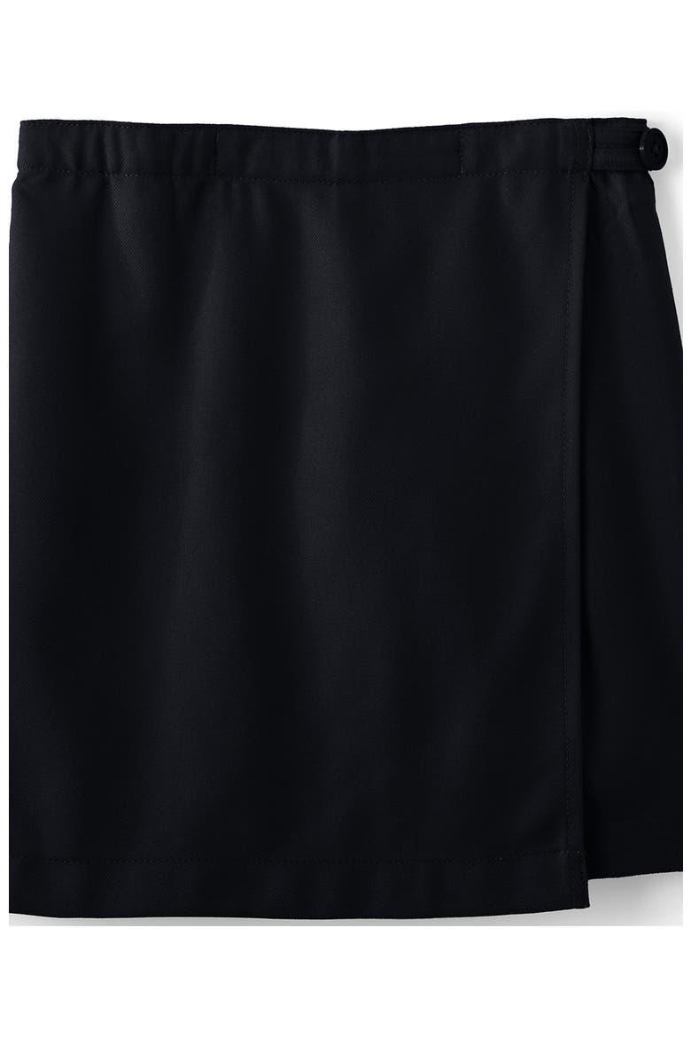 School Uniform Girls Solid A Line Tab Skort Top of Knee, Alternate, color, Black