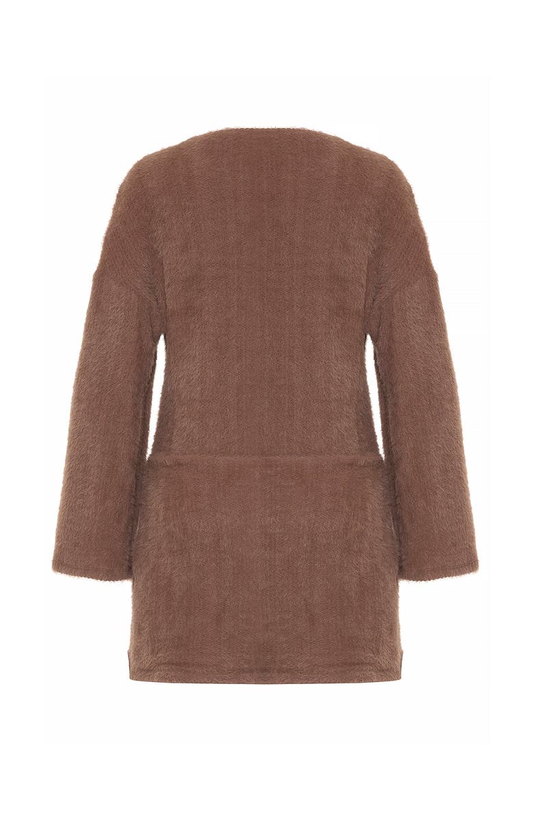 THEO The Label Carme Plush Lace Sweatshirt Dress, Alternate, color, Lantana