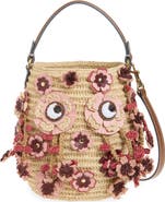 Anya Hindmarch Blossom Creature Crochet Raffia Crossbody Bag