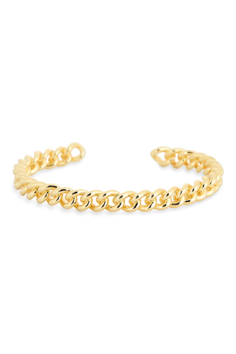 Demi Fine Chain Link Cuff Bracelet, Main, color, GOLD
