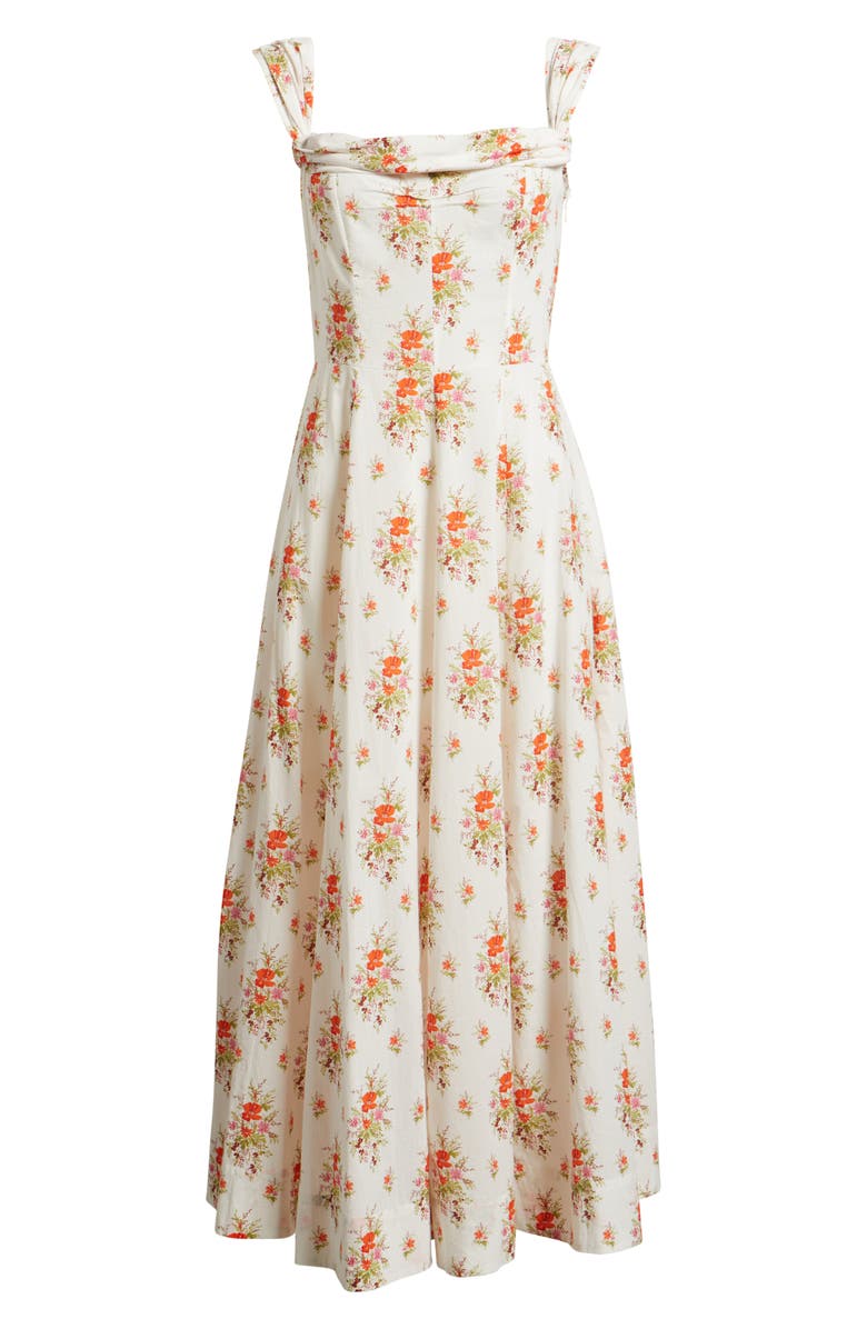 DÔEN Clea Print Sleeveless Organic Cotton Maxi Dress, Alternate, color, Rose Petit Bouquet De Chamonix