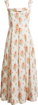 DÔEN Clea Print Sleeveless Organic Cotton Maxi Dress