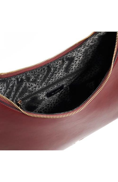 Dune London Daintilies Faux Leather Shoulder Bag In Burgundy
