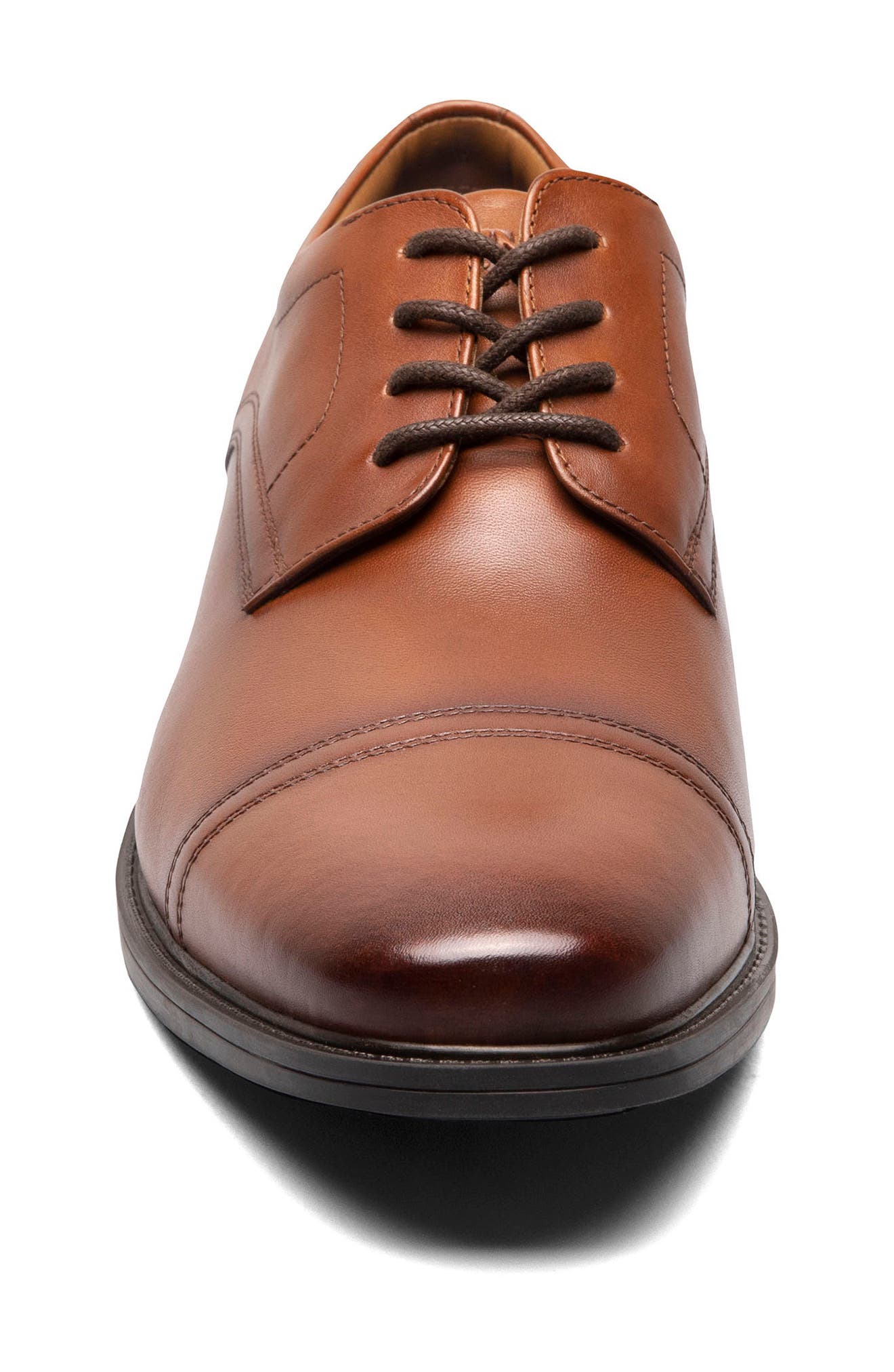NUNN BUSH Baxter Cap Toe Derby - Wide Width Available, Alternate, color, Cognac