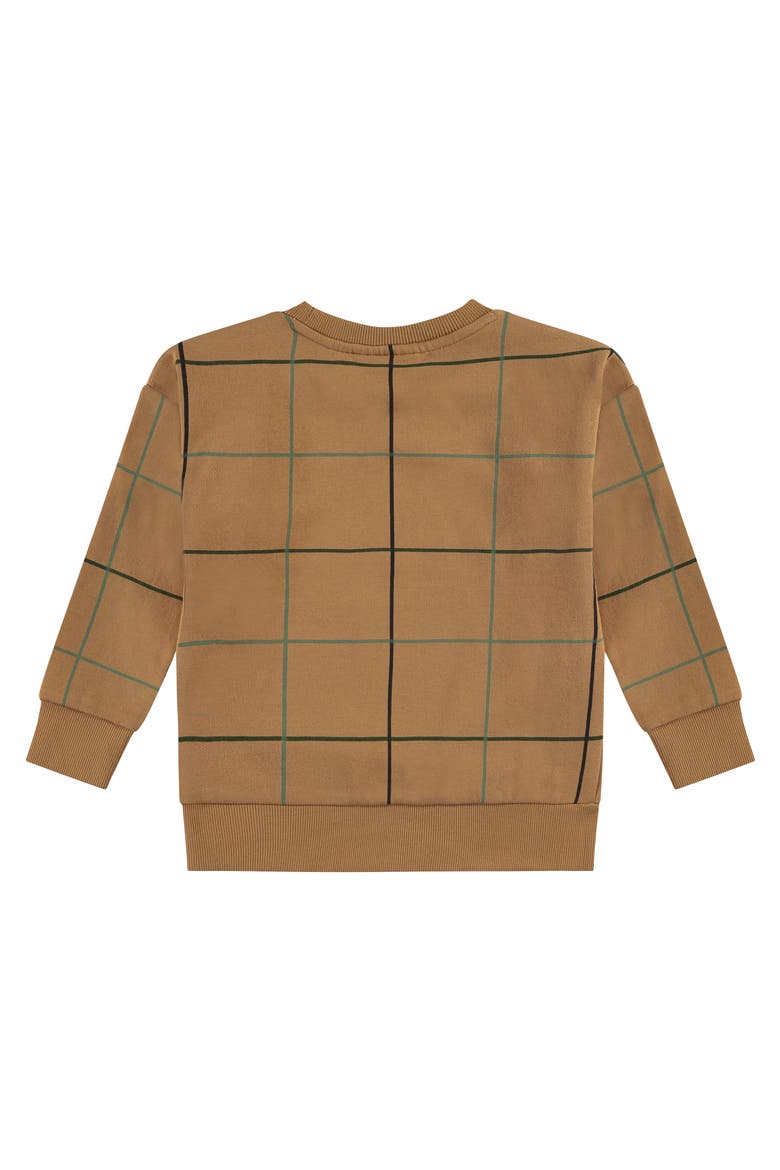 Gridline Pattern Sweatshirt, Alternate, color, Curry