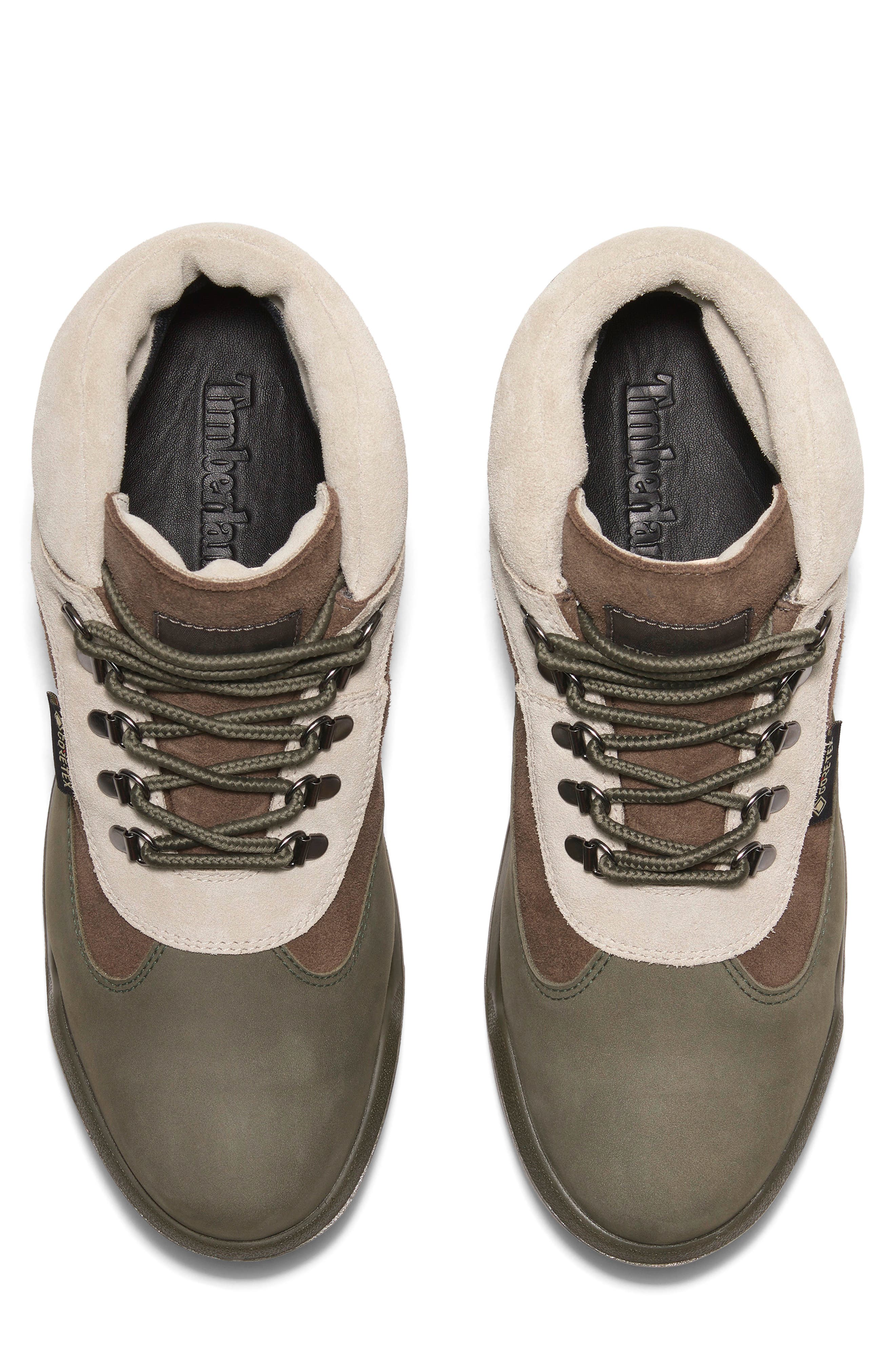 Timberland FIELD BOOT MID LACE UP WATERPR, Alternate, color, Dark Green Nubuck