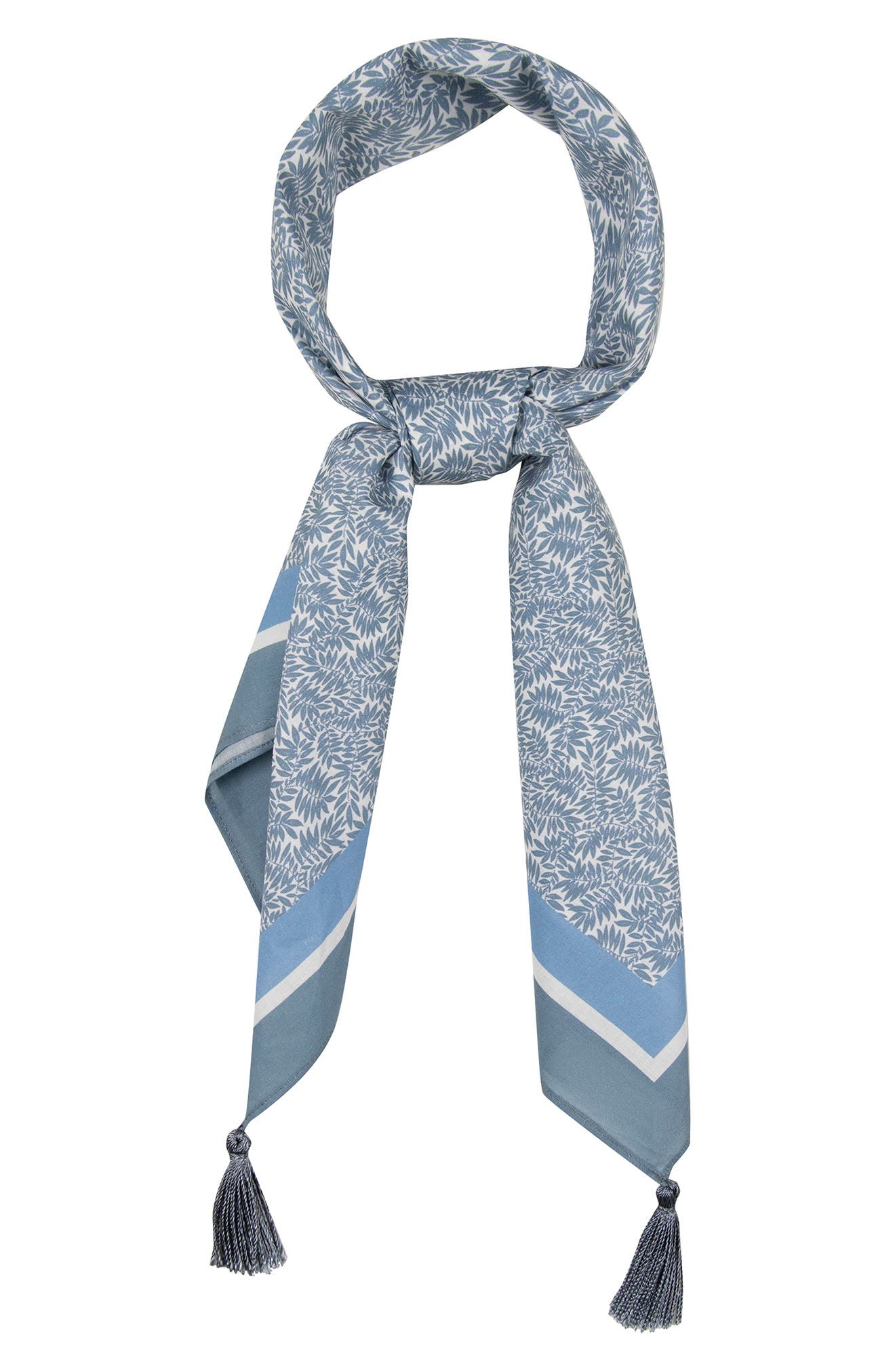 Rebecca Minkoff Shadow Leaf Tassel Square Scarf (Women) | Nordstrom