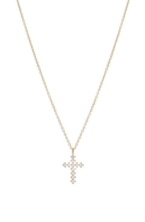 14k Gold Plated Wena Cross Necklace Holiday Gift Idea