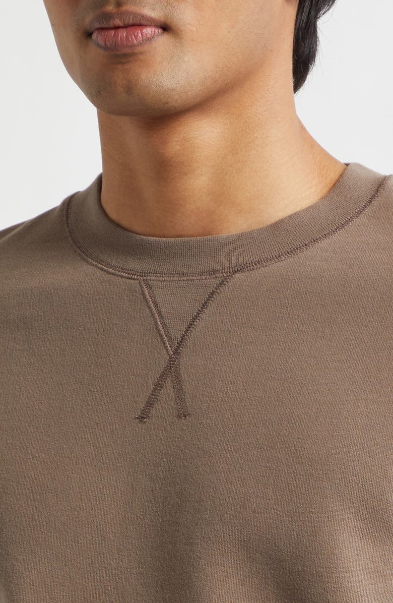 Sunspel French Terry Sweatshirt, Alternate, color, Dark Cedar